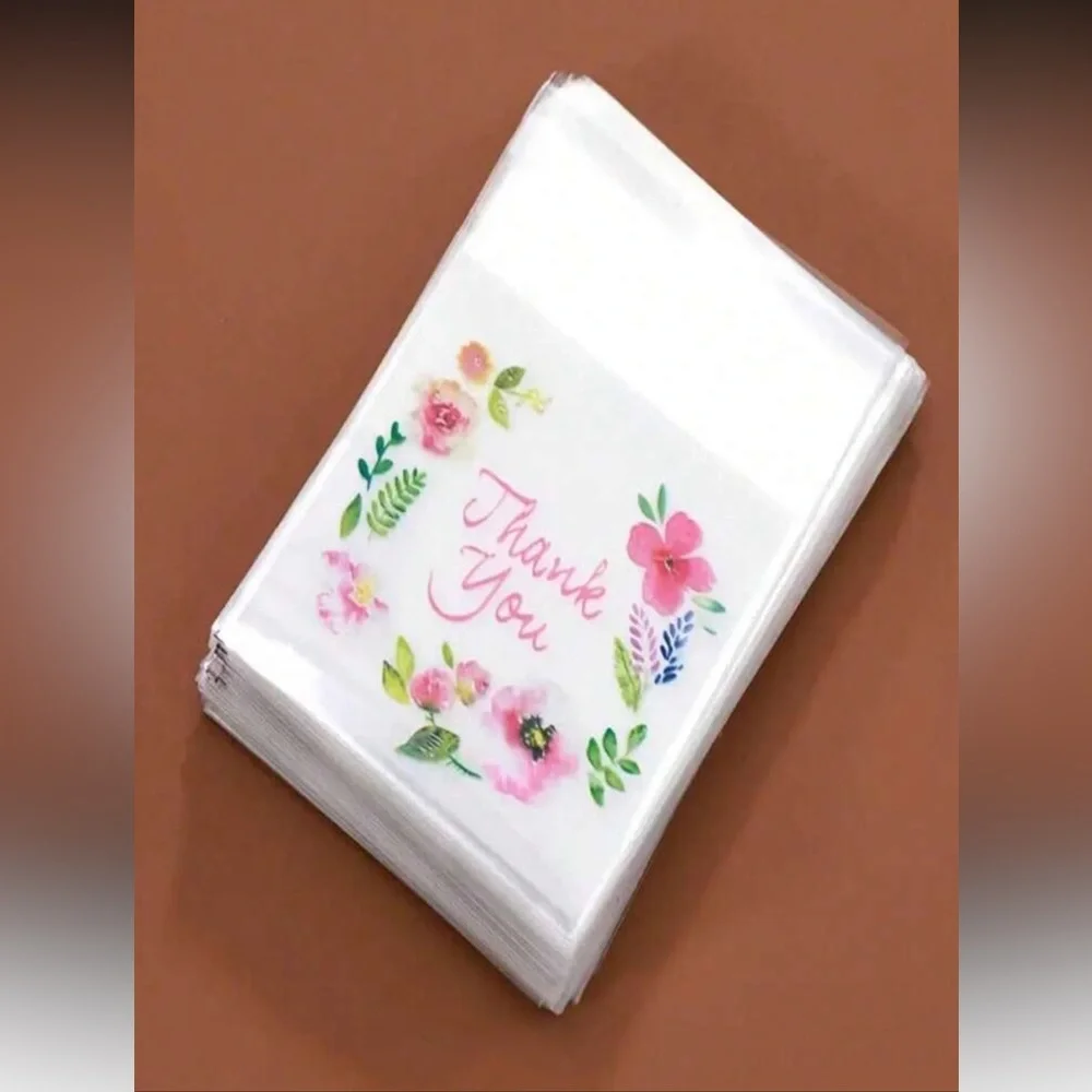Floral Thank You Bags Medium (50 pieces)